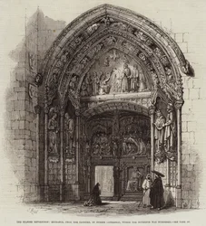 The Spanish Revolution, Entrance, from the Cloister, to Burgos Cathedral, where the Governor was murdered